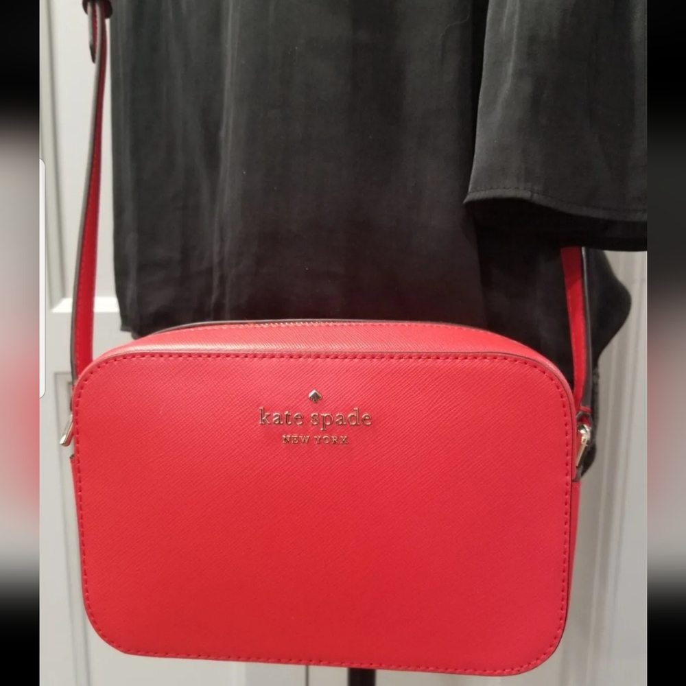 NWT! Kate Spade Gazpacho Red/Orange Mini Camera Crossbody Bag - Picture 3 of 14